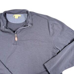 Elliot Mulryan Mens XXL Gray Quarter Zip Pullover Cotton Blend Long Sleeve Shirt